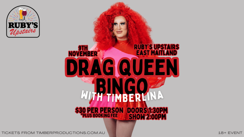 Bingo with Timberlina | 9th November | Ruby's Upstairs, East Maitland