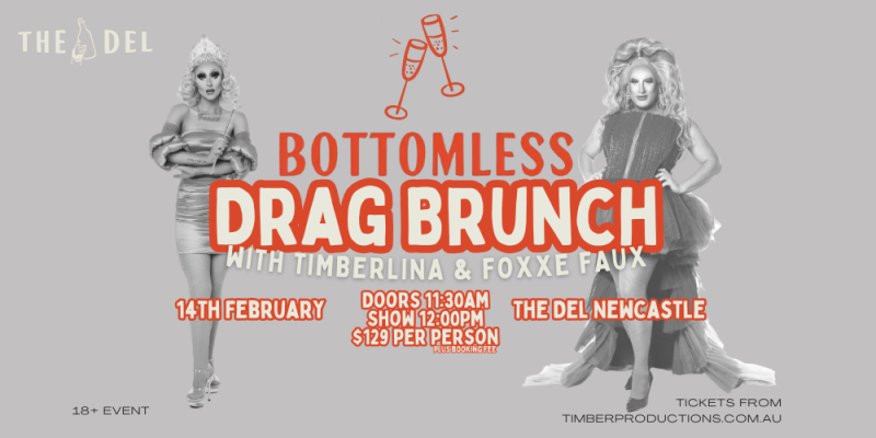 Bottomless Drag Brunch at The Del with Timberlina & Foxxe Faux